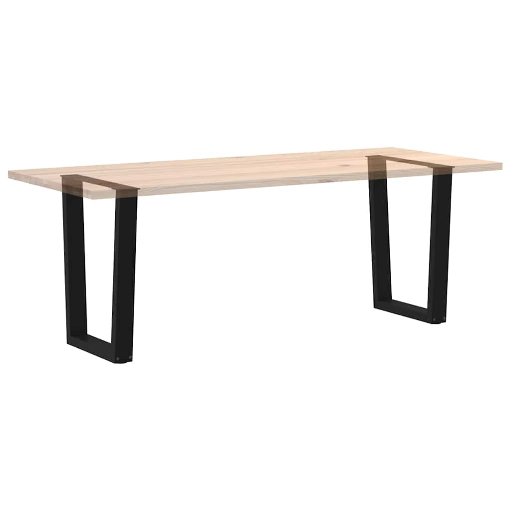 2 db fekete, V-alakú acél étkezőasztal láb 70 x (72-73,3) cm