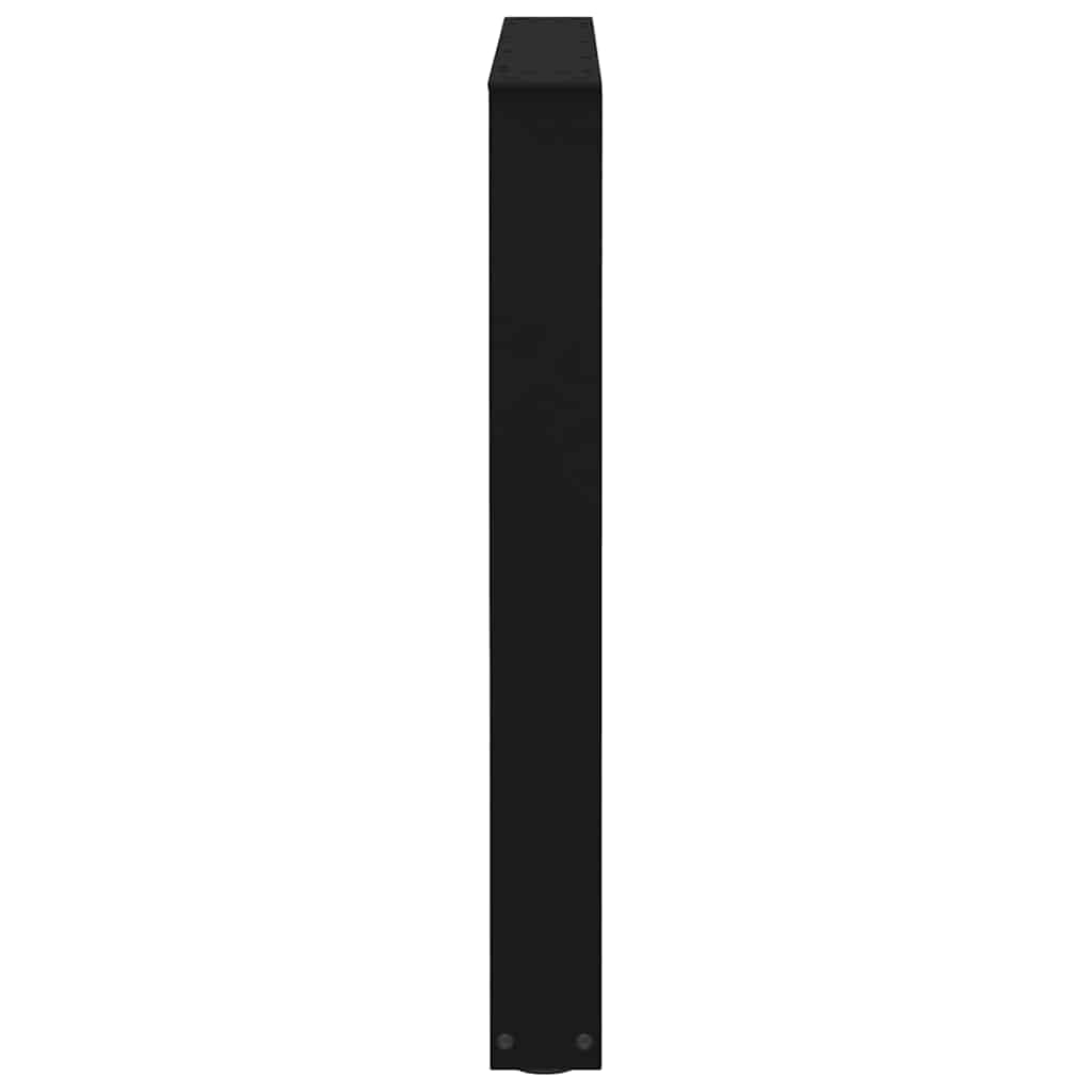 2 db fekete, V-alakú acél étkezőasztal láb 80 x (72-73,3) cm