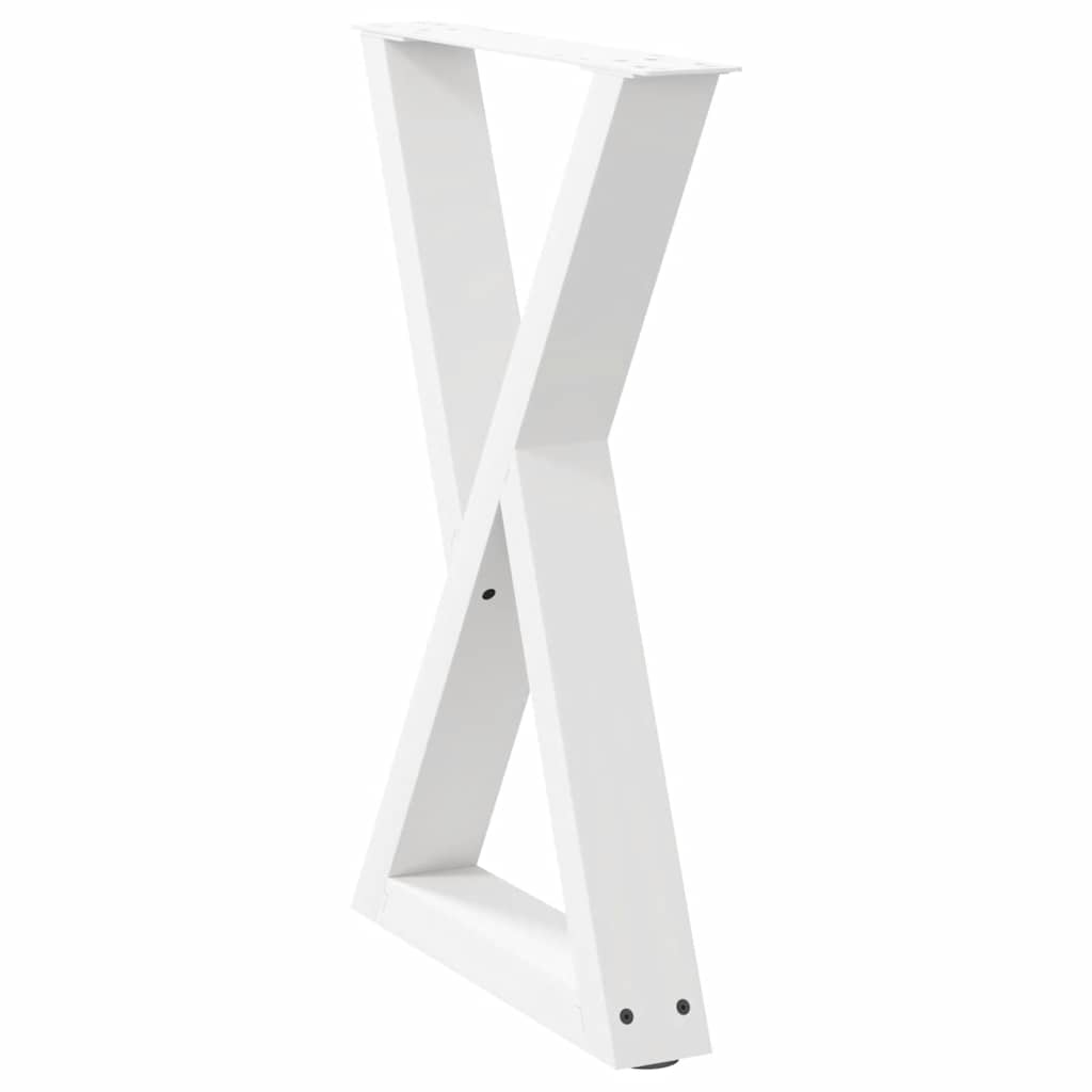 2 db fehér étkezőasztal láb 50 x (72-73,3) cm acél étkezőasztal láb