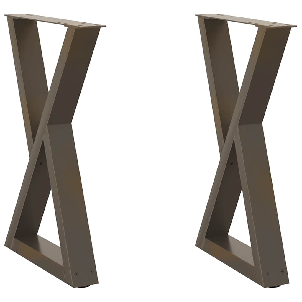 2 db natúr acél étkezőasztal láb 50 x (72-73,3) cm acél