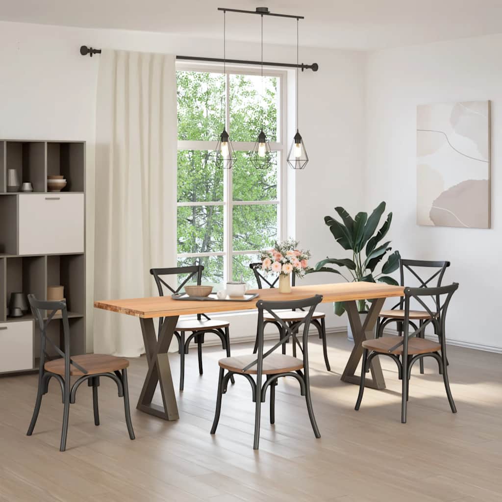 2 db natúr acél étkezőasztal láb 50 x (72-73,3) cm acél