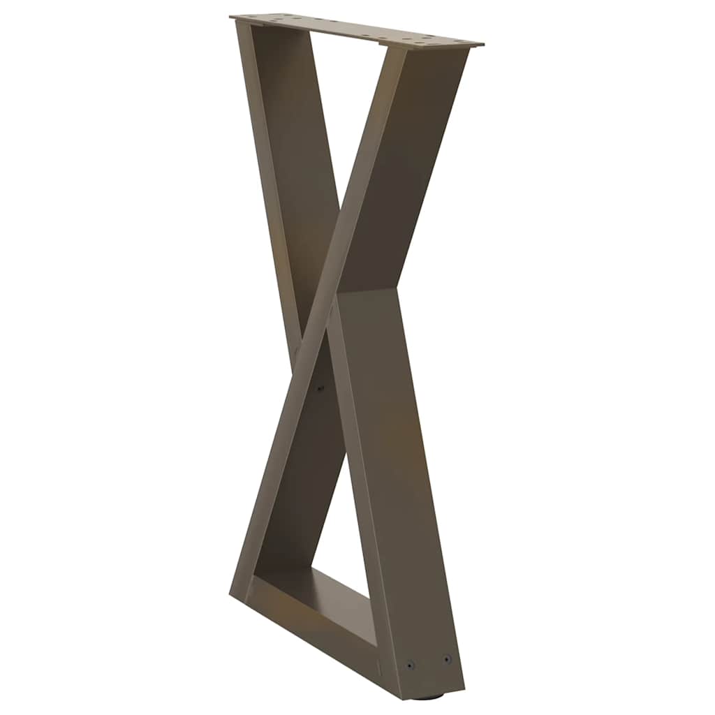 2 db natúr acél étkezőasztal láb 50 x (72-73,3) cm acél