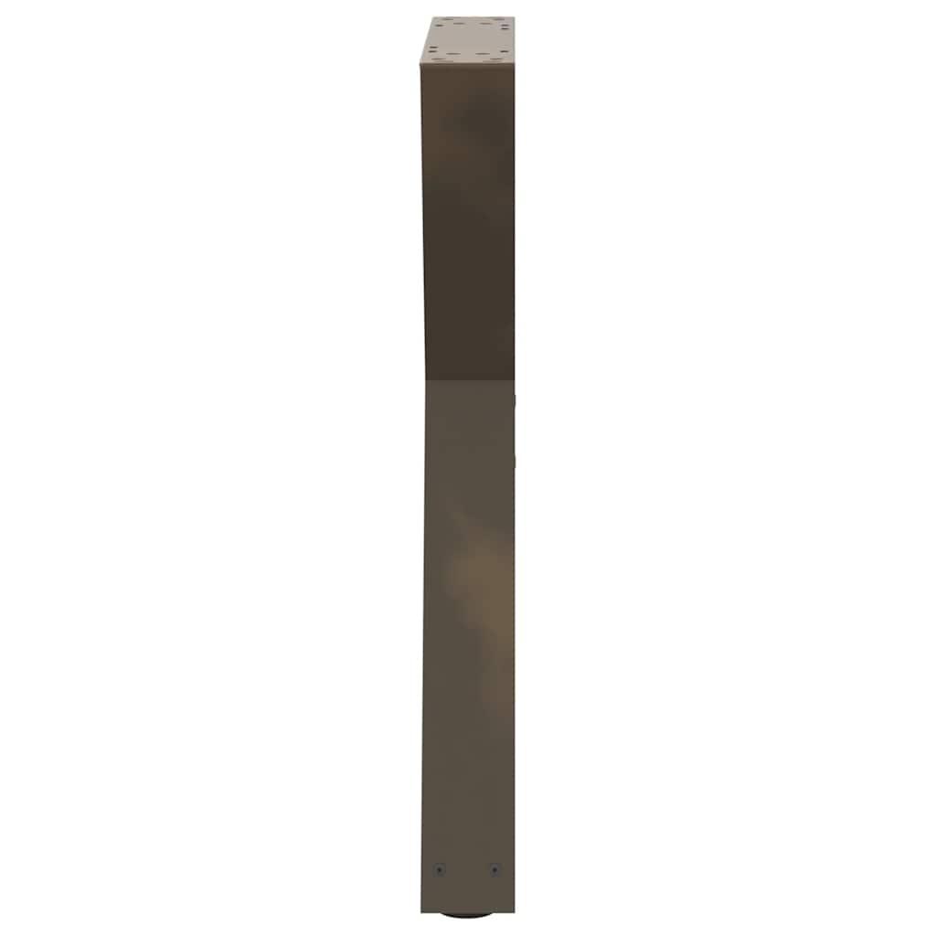 2 db natúr acél étkezőasztal láb 50 x (72-73,3) cm acél