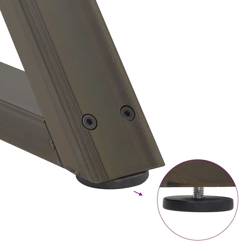 2 db natúr acél étkezőasztal láb 50 x (72-73,3) cm acél