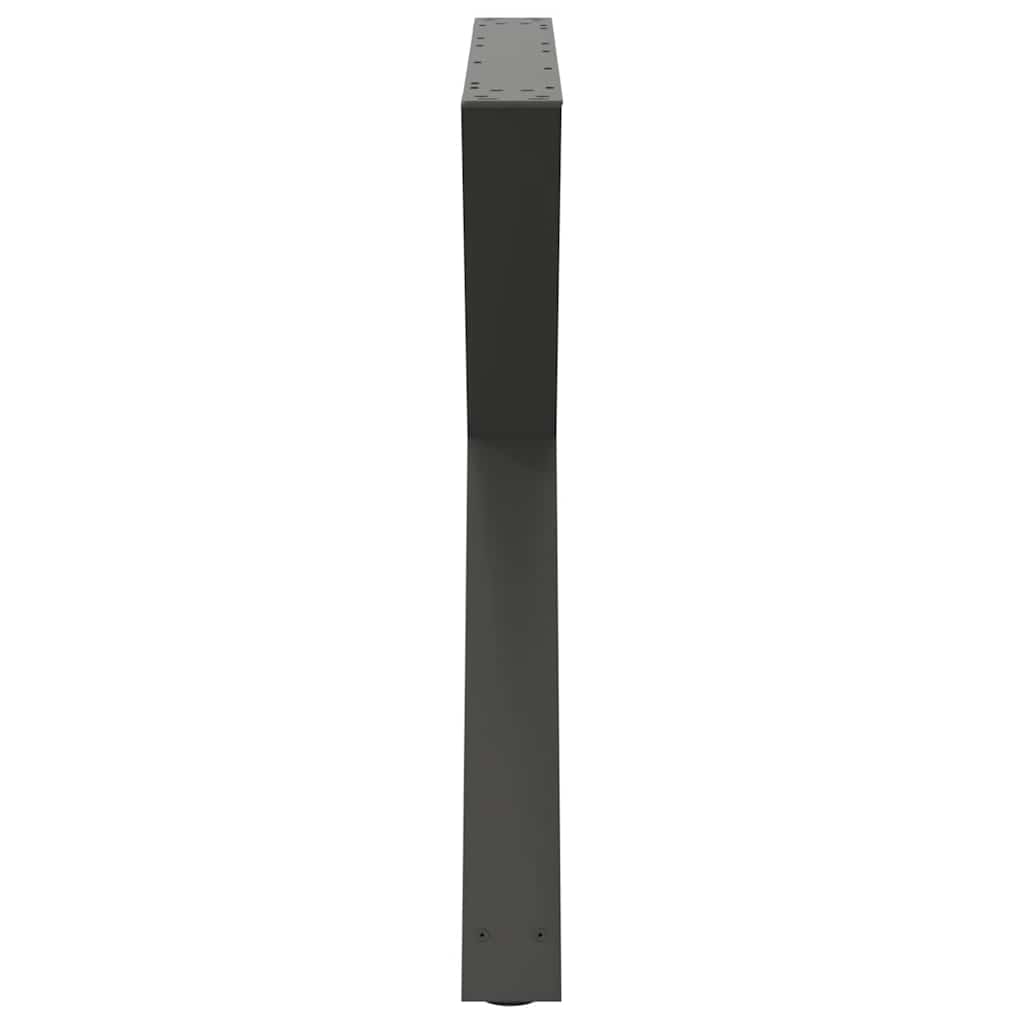 2 db antracitszürke acél étkezőasztalláb 90 x (72-73,3) cm