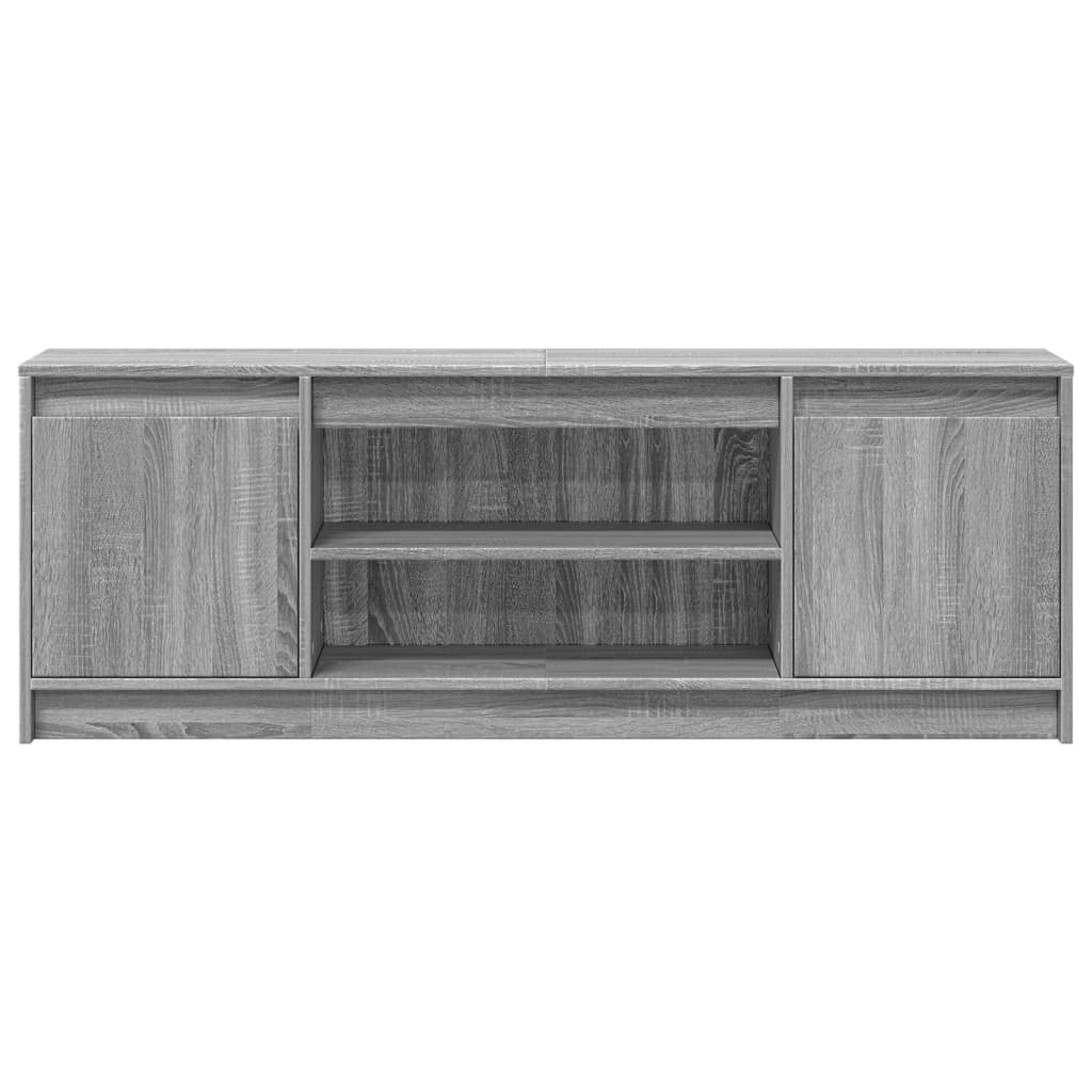 szürke sonoma színű szerelt fa LED-es TV-szekrény 139,5x34x50cm