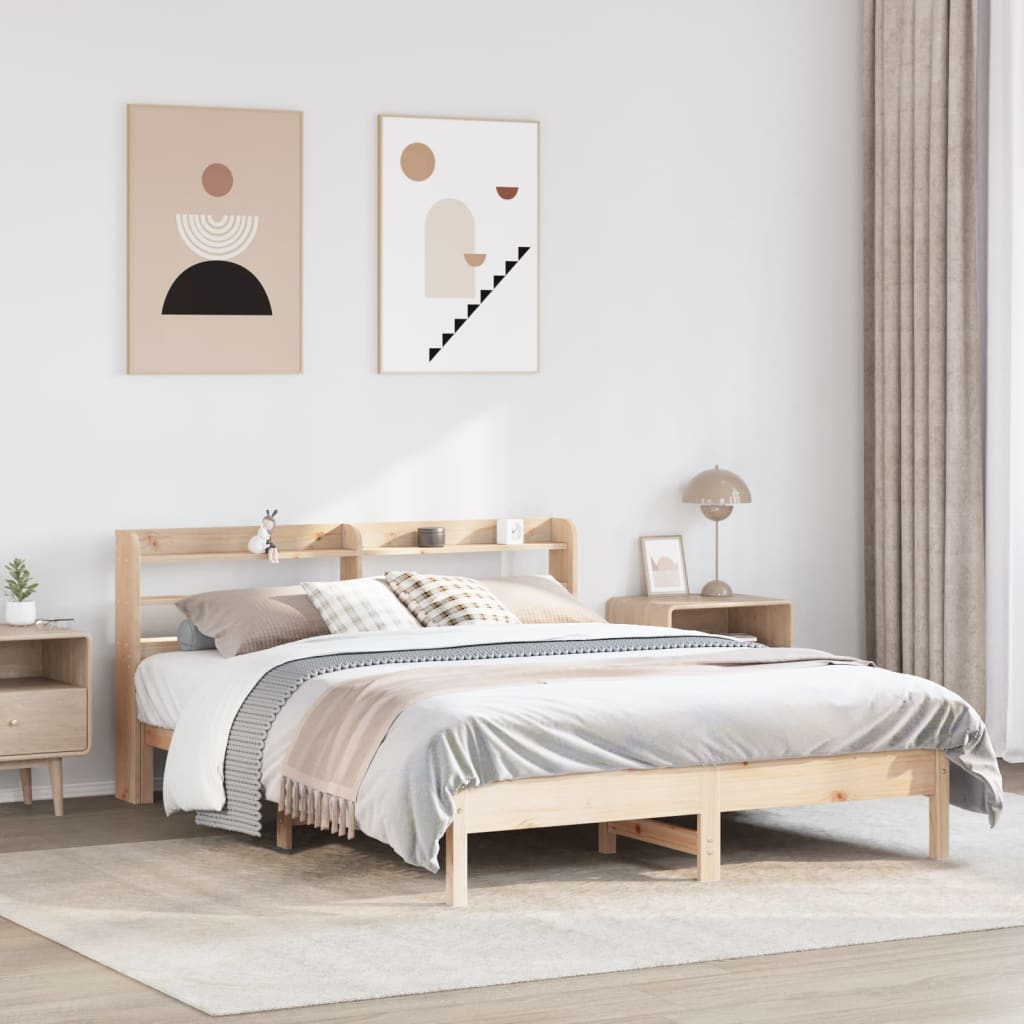 tömör fenyőfa ágy matrac nélkül 140 x 190 cm