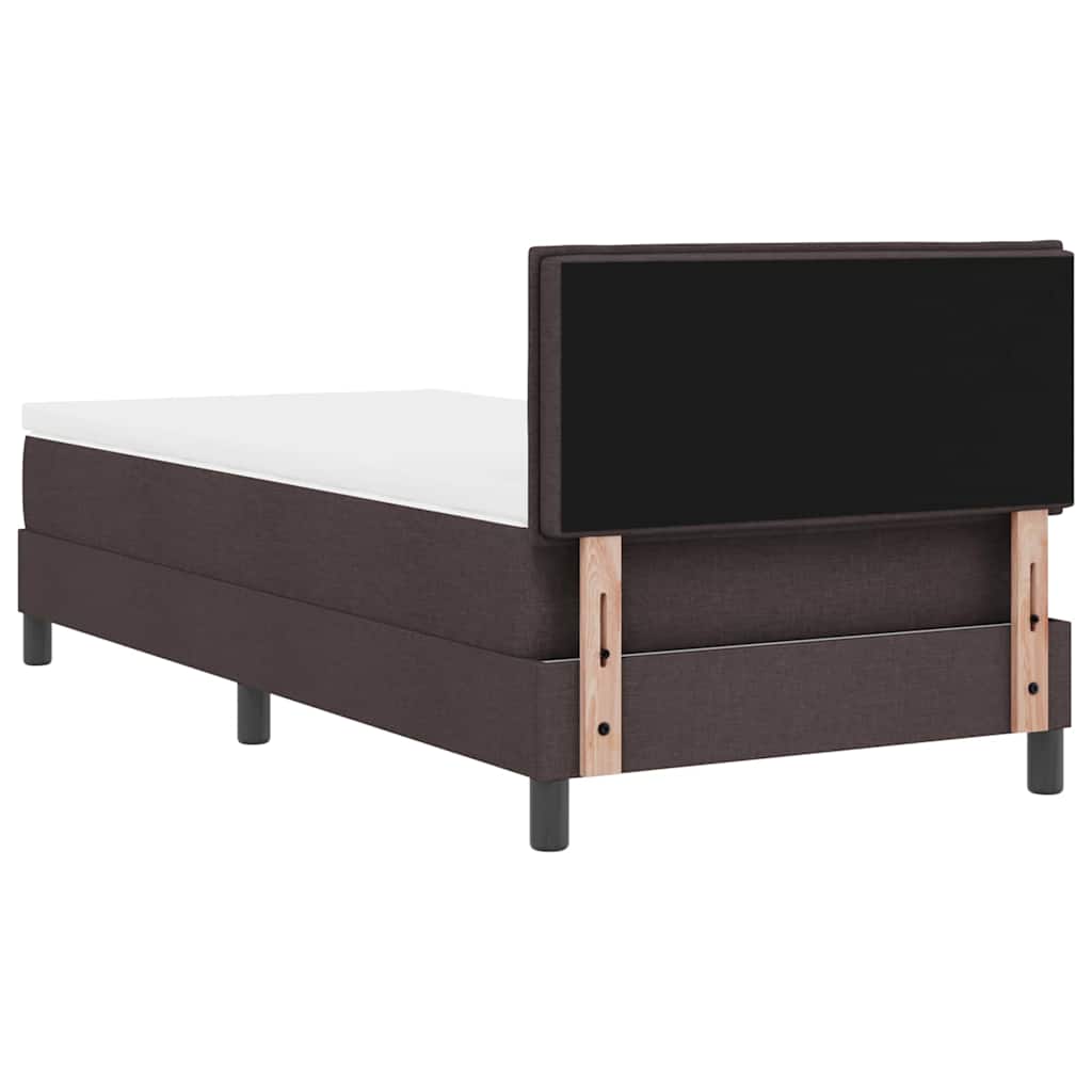 Boxspring ágy matraccal Sötét Barna 90 x 190 cm szövet