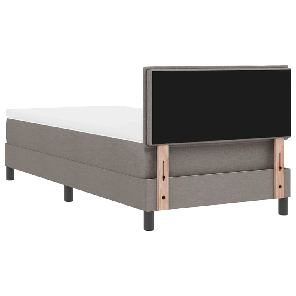 Boxspring ágy matraccal matracmal Tópszínű 100 x 200 cm szövet