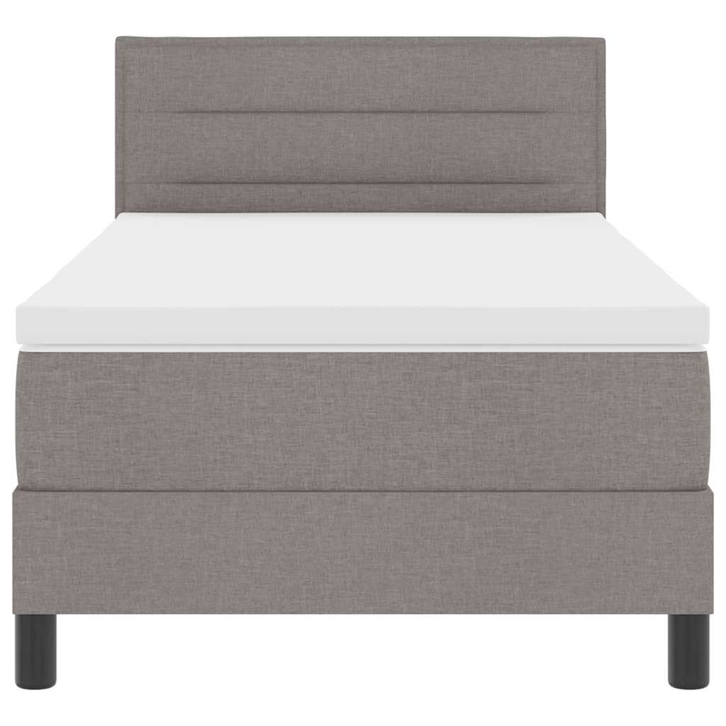 Boxspring ágy matraccal matracmal Tópszínű 100 x 200 cm szövet