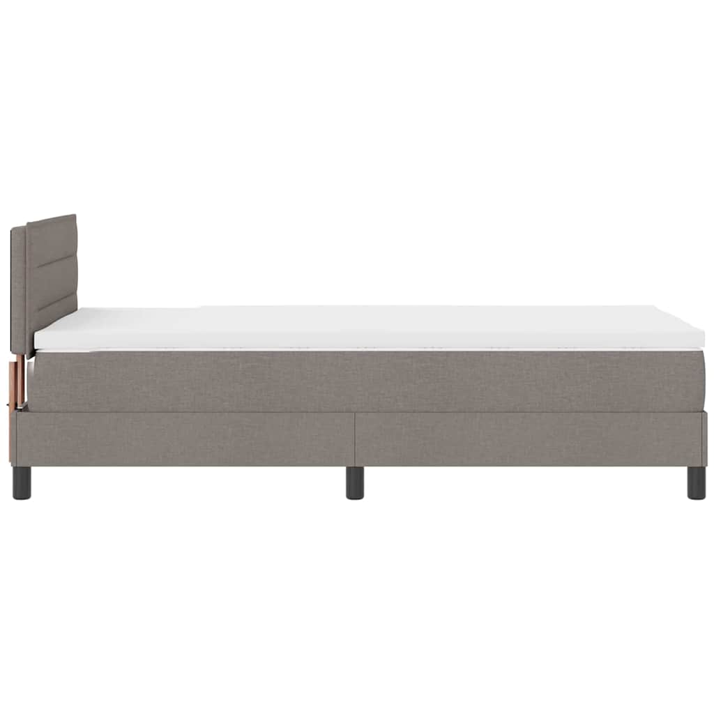 Boxspring ágy matraccal matracmal Tópszínű 100 x 200 cm szövet