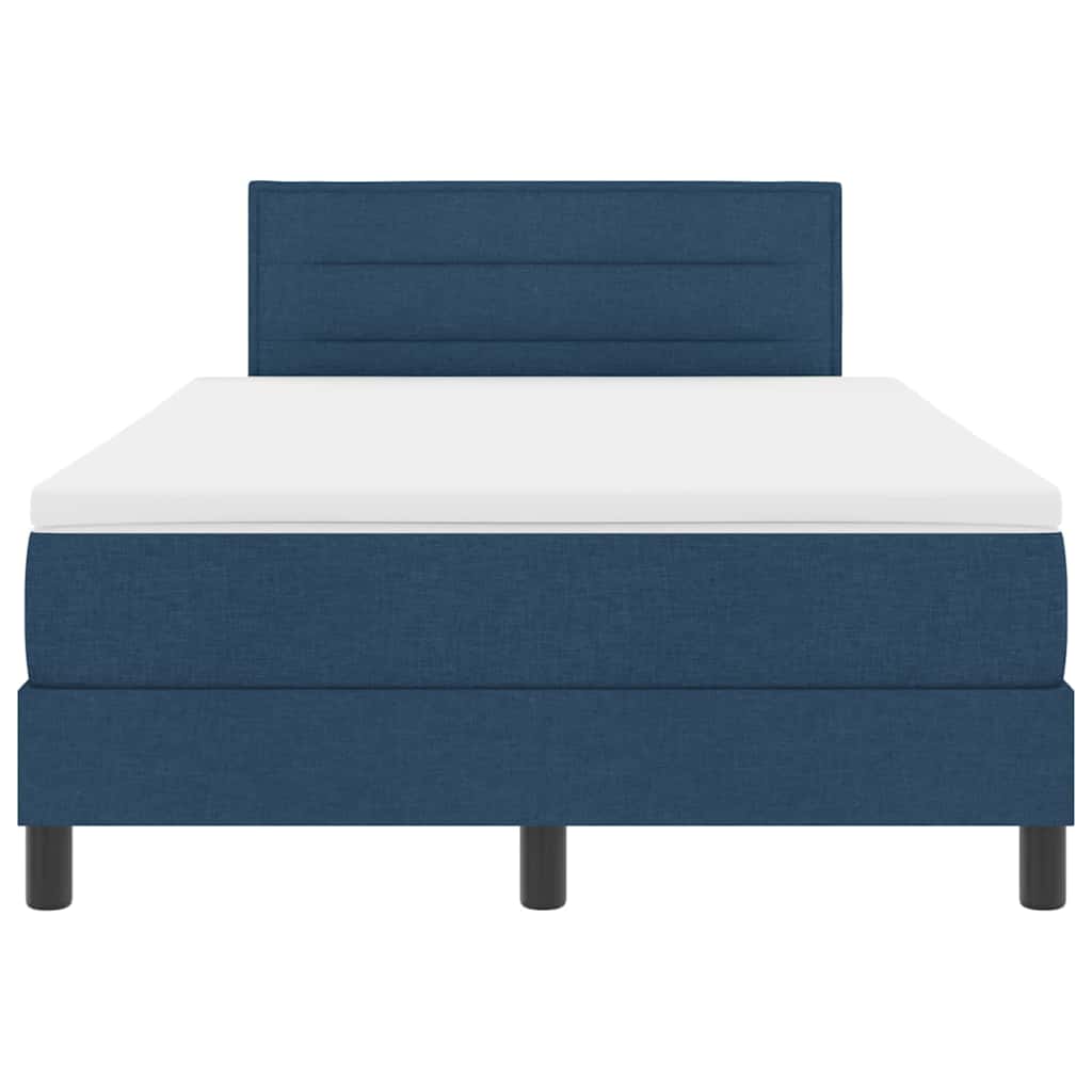 Boxspring ágy matraccal matracmal Kék 120 x 190 cm szövet