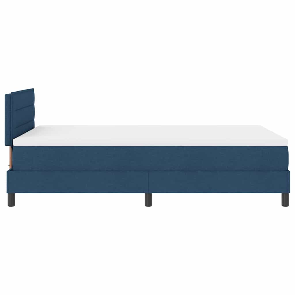 Boxspring ágy matraccal matracmal Kék 120 x 190 cm szövet