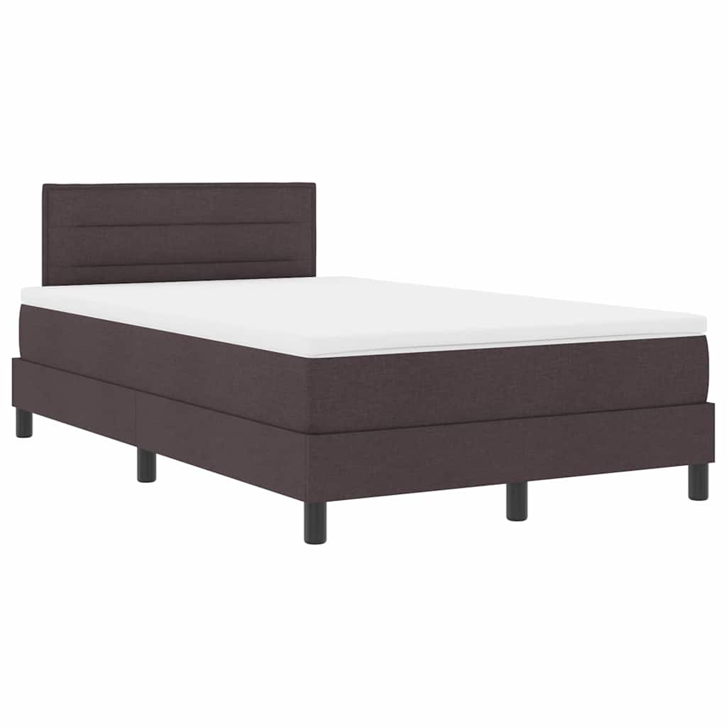 Boxspring ágy matraccal Sötét Barna 120 x 200 cm szövet