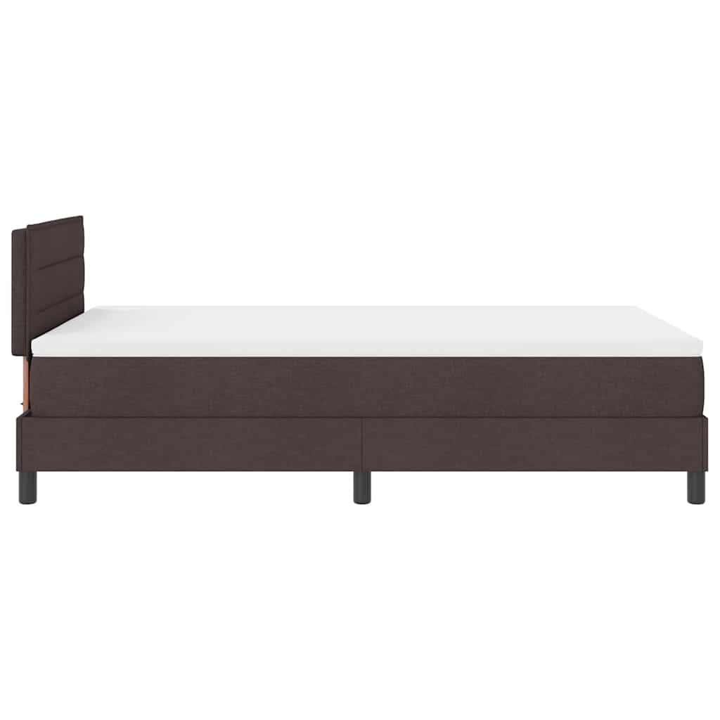 Boxspring ágy matraccal Sötét Barna 120 x 200 cm szövet