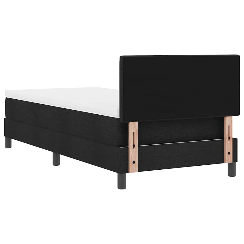Boxspring ágy matraccal matracmal Fekete 80 x 200 cm szövet