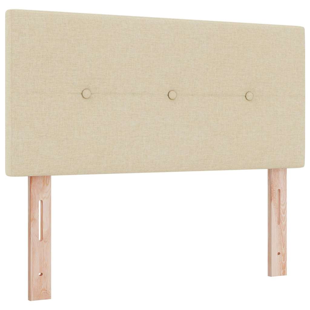 Boxspring ágy matraccal matracmal Krém 80 x 200 cm szövet