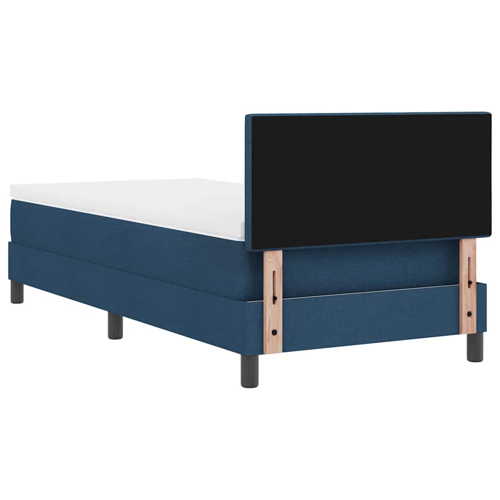 Boxspring ágy matraccal matracmal Kék 90 x 190 cm szövet