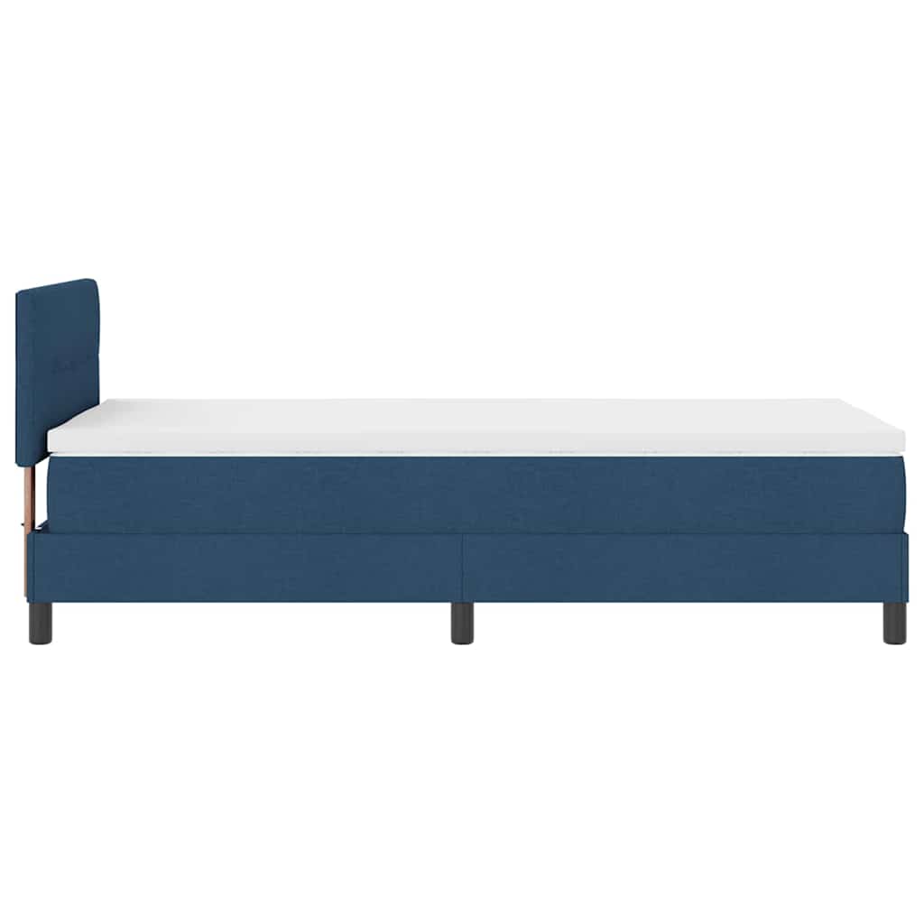 Boxspring ágy matraccal matracmal Kék 90 x 190 cm szövet