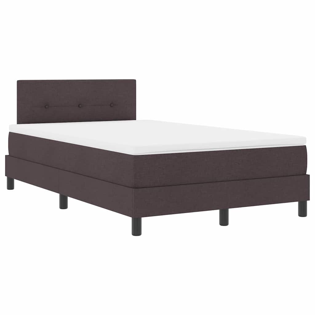 Boxspring ágy matraccal Sötét Barna 120 x 200 cm szövet