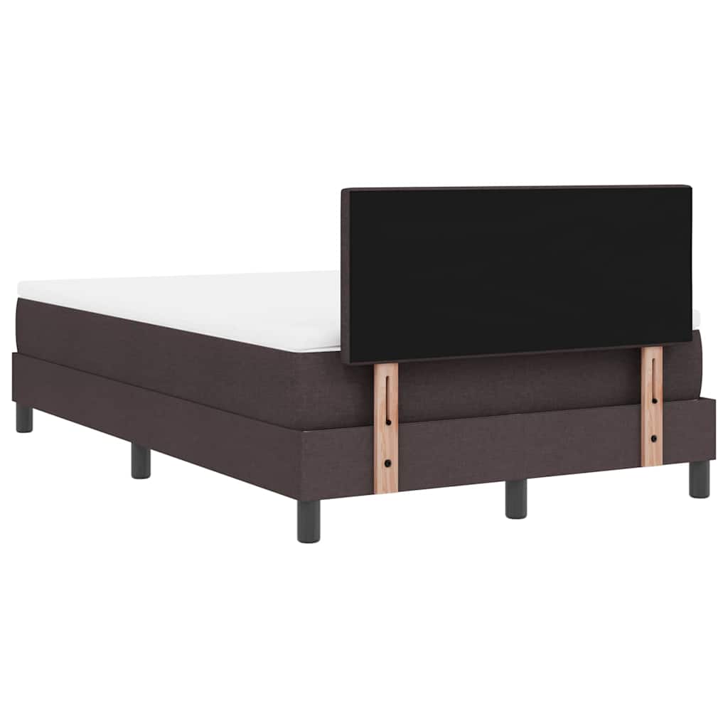 Boxspring ágy matraccal Sötét Barna 120 x 200 cm szövet