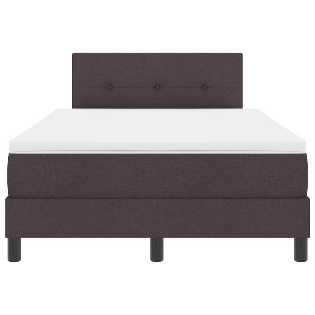 Boxspring ágy matraccal Sötét Barna 120 x 200 cm szövet
