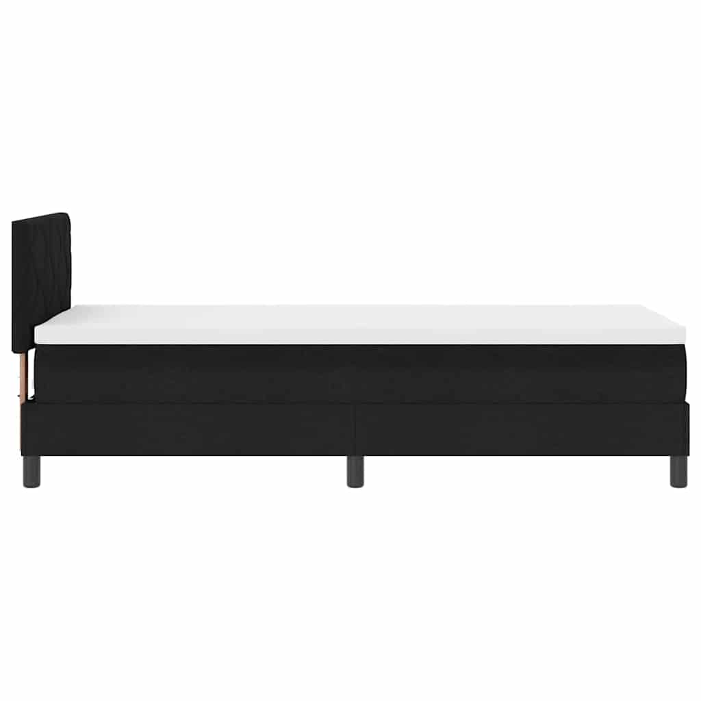 Boxspring ágy matraccal matracmal Fekete 80 x 200 cm szövet