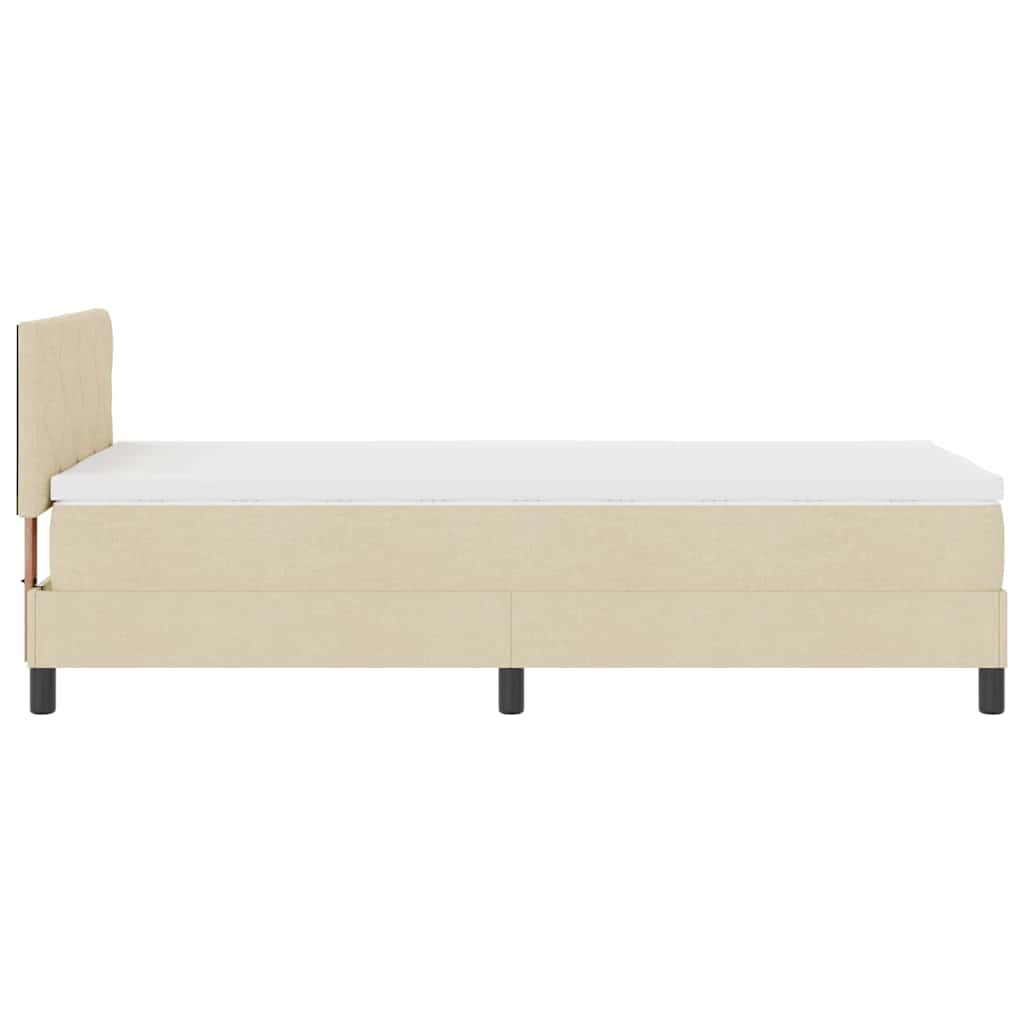 Boxspring ágy matraccal matracmal Krém 90 x 190 cm szövet