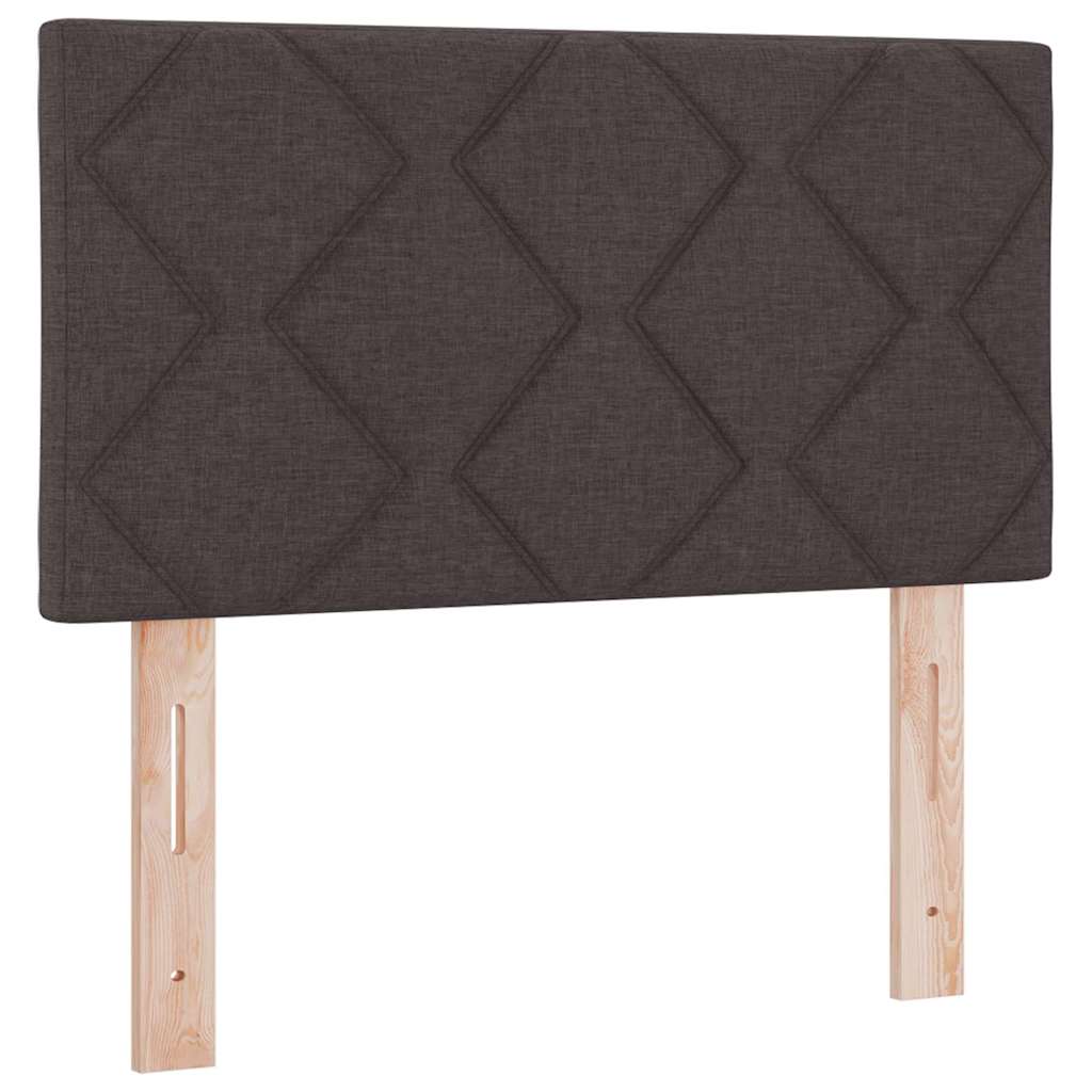 Boxspring ágy matraccal Sötét Barna 120 x 200 cm szövet