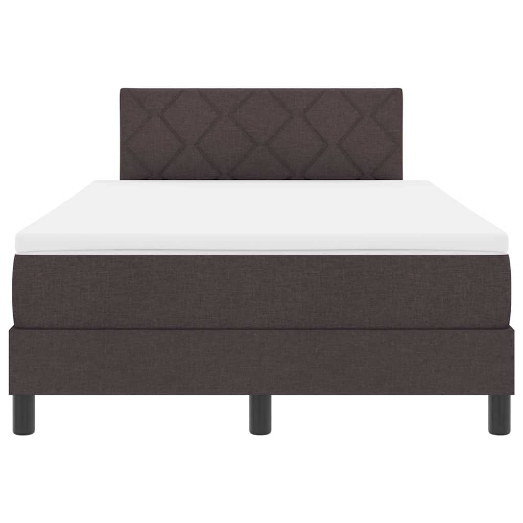 Boxspring ágy matraccal Sötét Barna 120 x 200 cm szövet