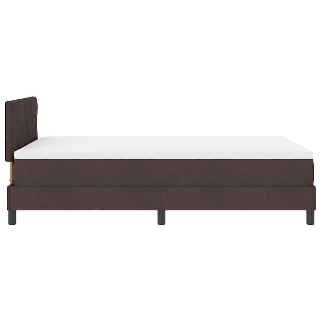 Boxspring ágy matraccal Sötét Barna 120 x 200 cm szövet
