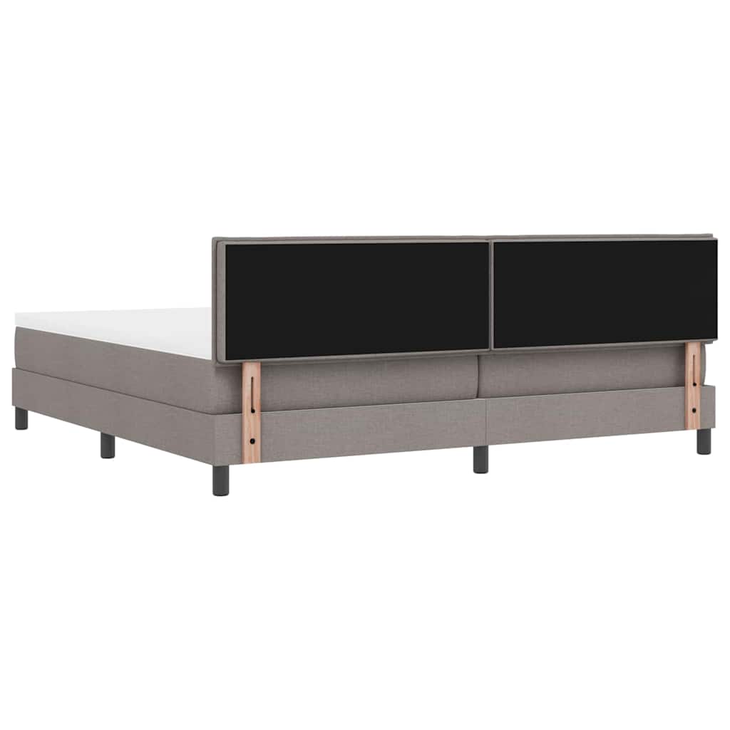 Boxspring ágy matraccal matracmal Tópszínű 200 x 200 cm szövet