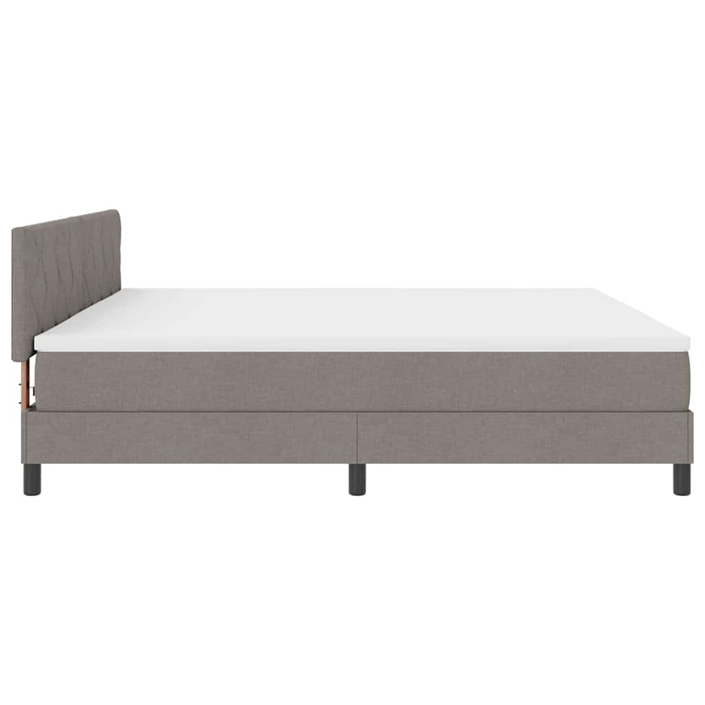 Boxspring ágy matraccal matracmal Tópszínű 200 x 200 cm szövet