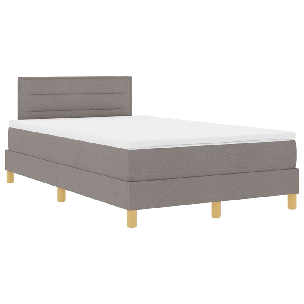 Boxspring ágy matraccal matracmal Tópszínű 120 x 190 cm szövet