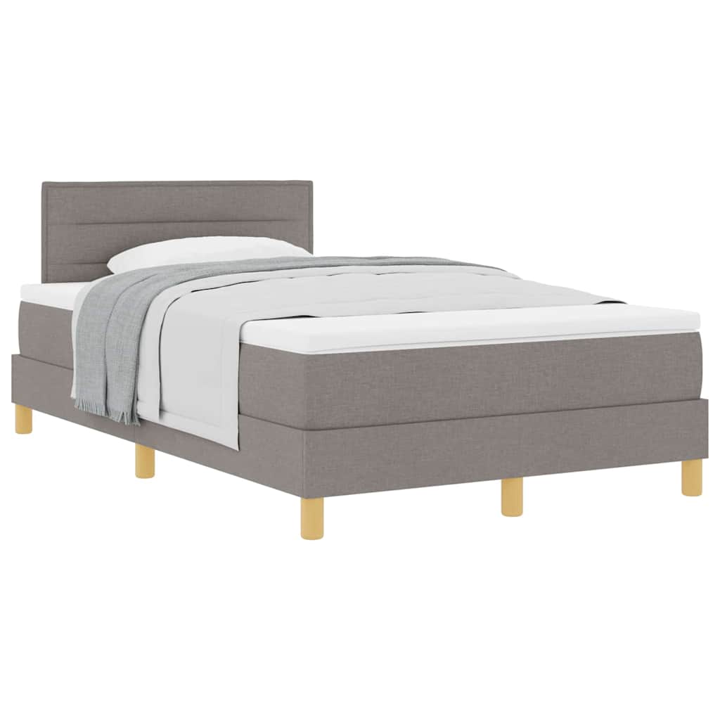 Boxspring ágy matraccal matracmal Tópszínű 120 x 190 cm szövet