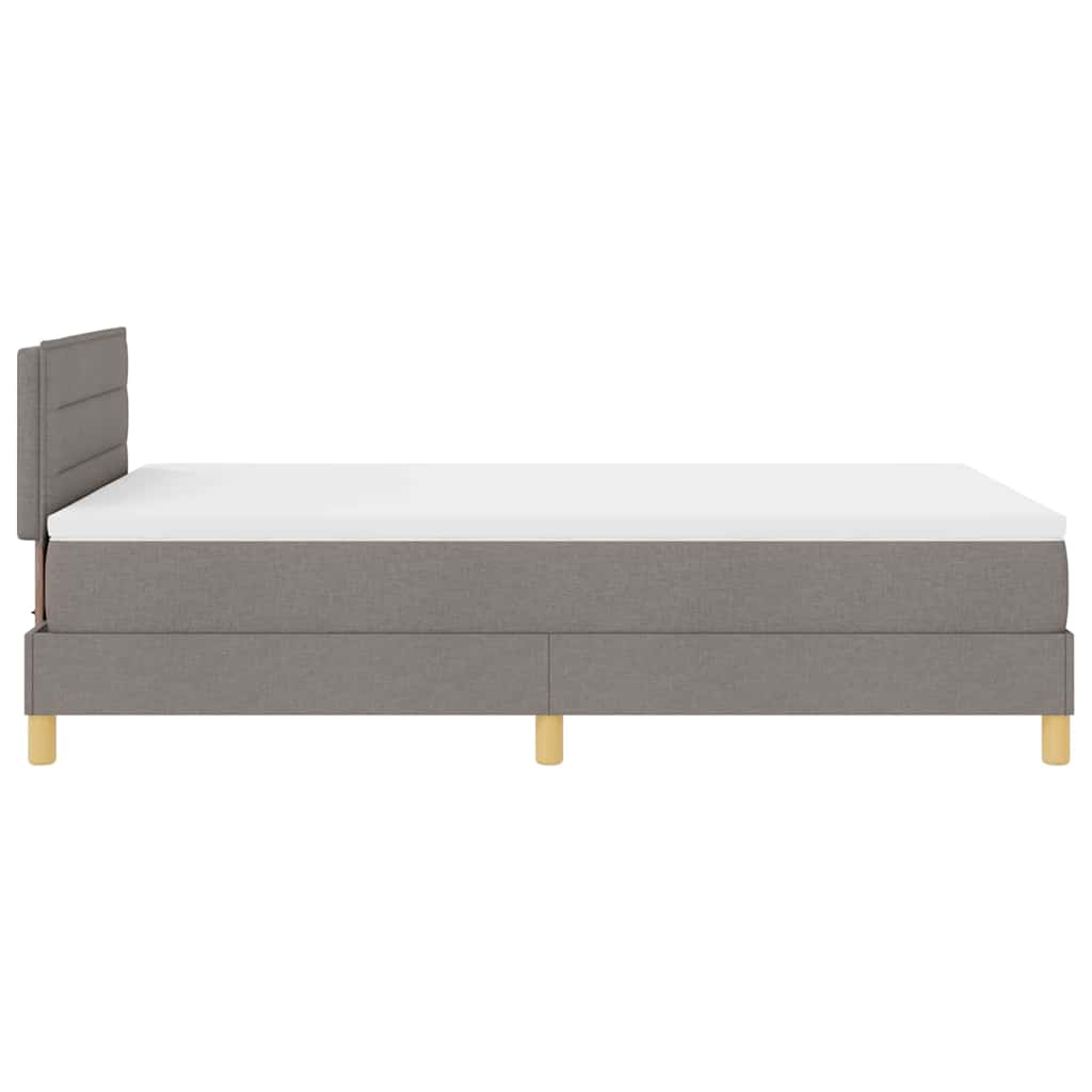 Boxspring ágy matraccal matracmal Tópszínű 120 x 190 cm szövet