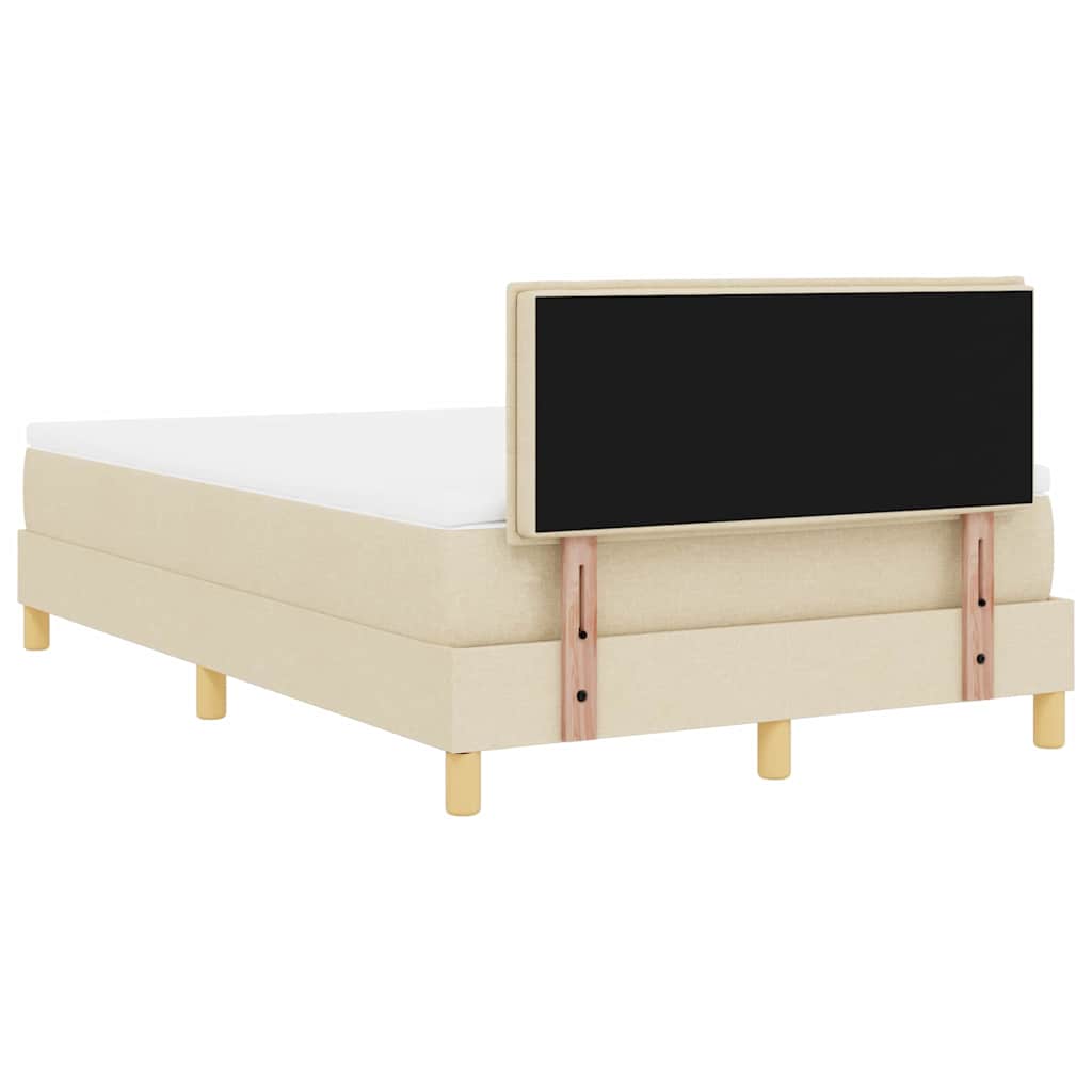 Boxspring ágy matraccal matracmal Krém 120 x 190 cm szövet