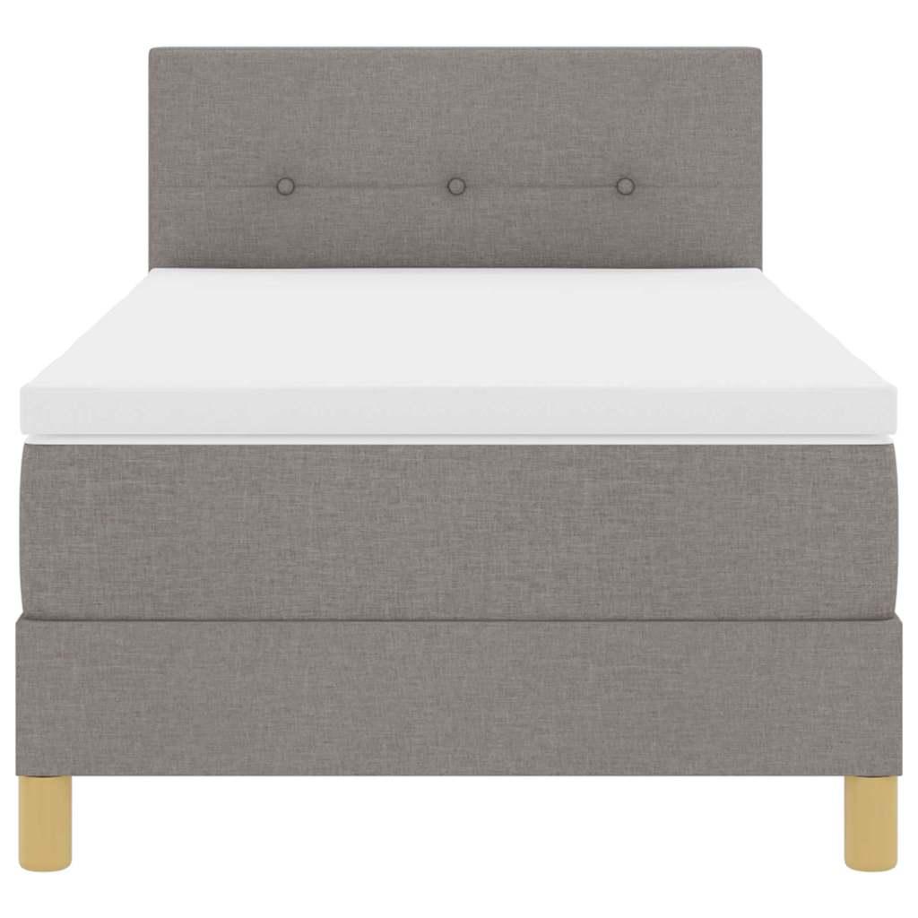 Boxspring ágy matraccal matracmal Tópszínű 90 x 190 cm szövet