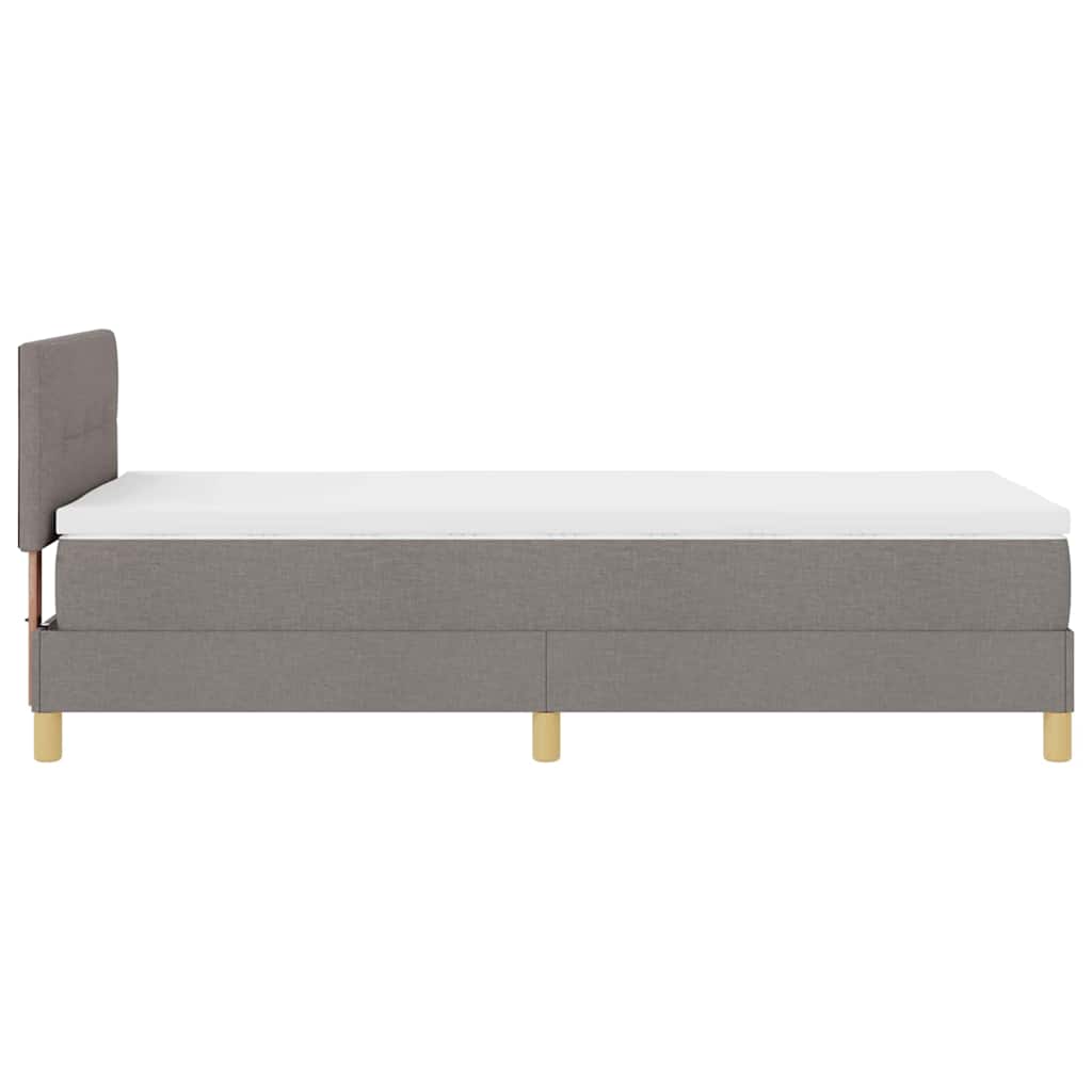 Boxspring ágy matraccal matracmal Tópszínű 90 x 190 cm szövet