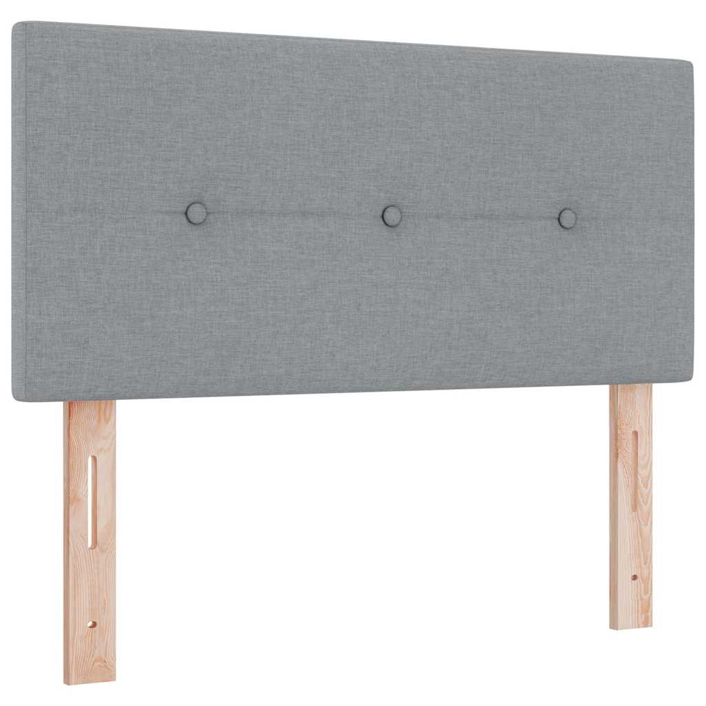 Boxspring ágy matraccal Világosszürke 120 x 190 cm szövet