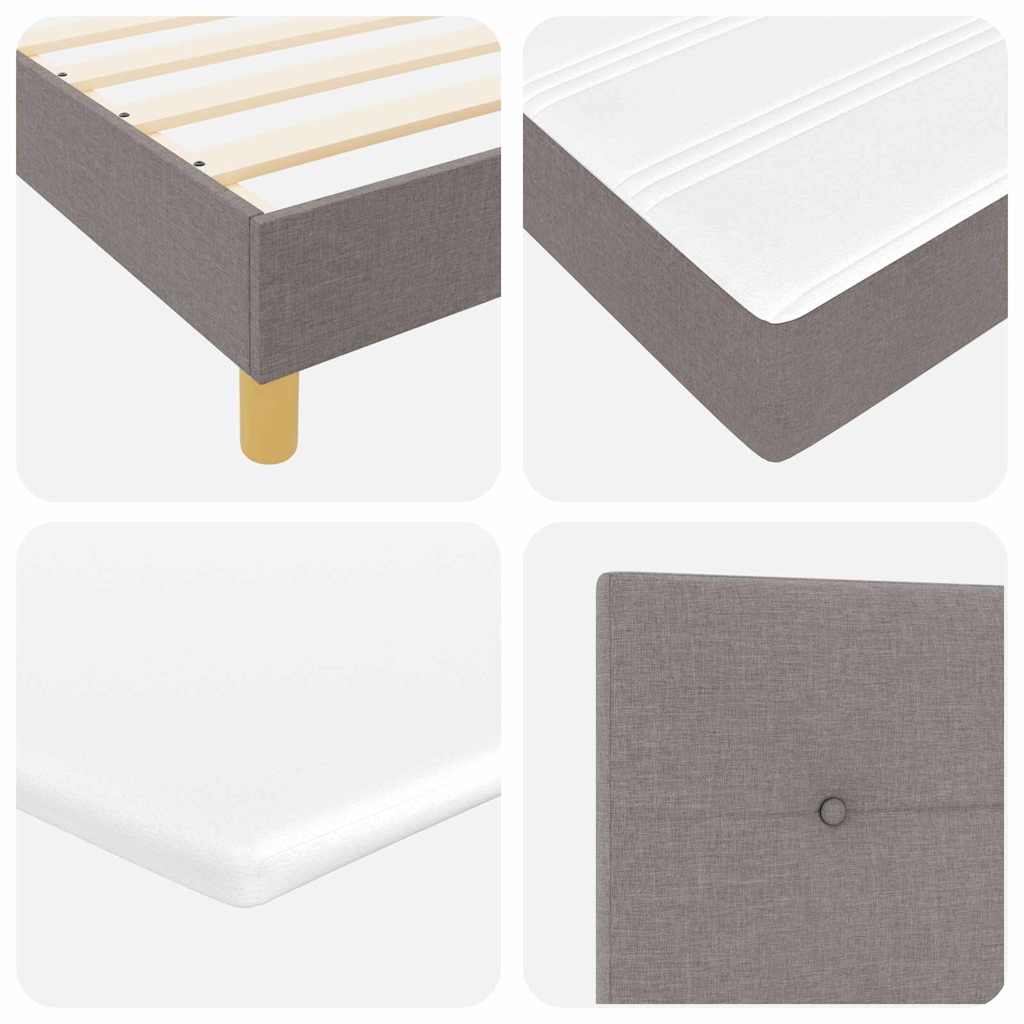 Boxspring ágy matraccal matracmal Tópszínű 120 x 190 cm szövet