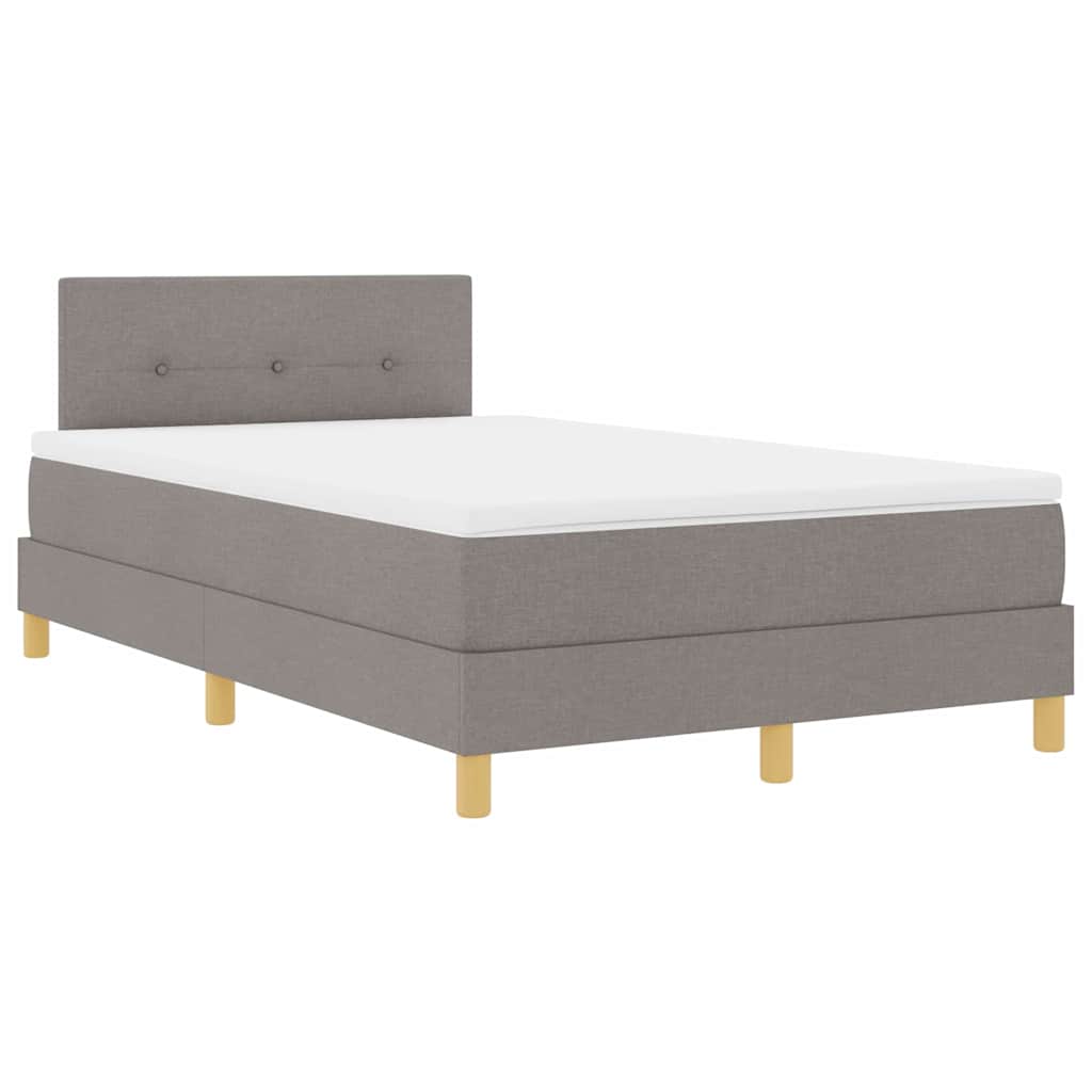 Boxspring ágy matraccal matracmal Tópszínű 120 x 190 cm szövet