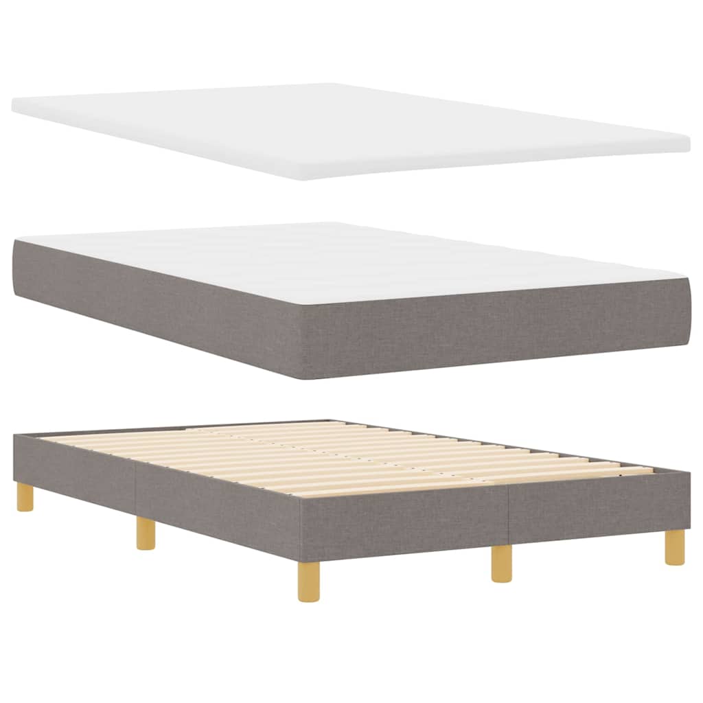 Boxspring ágy matraccal matracmal Tópszínű 120 x 190 cm szövet