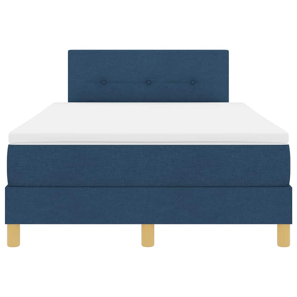 Boxspring ágy matraccal matracmal Kék 120 x 190 cm szövet