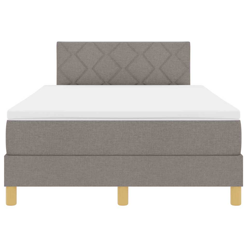 Boxspring ágy matraccal matracmal Tópszínű 120 x 190 cm szövet