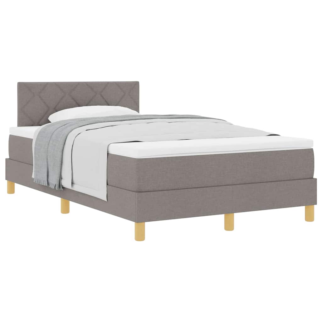 Boxspring ágy matraccal matracmal Tópszínű 120 x 190 cm szövet