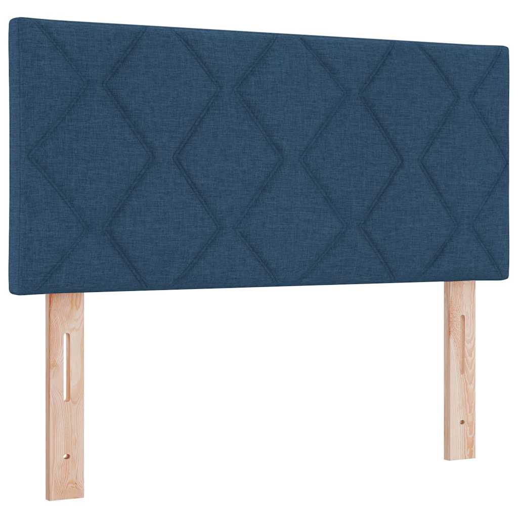Boxspring ágy matraccal matracmal Kék 120 x 190 cm szövet