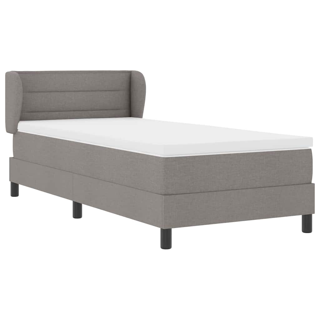 Boxspring ágy matraccal matracmal Tópszínű 100 x 200 cm szövet
