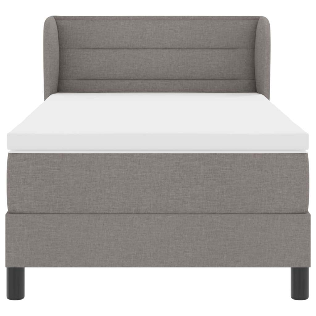 Boxspring ágy matraccal matracmal Tópszínű 100 x 200 cm szövet