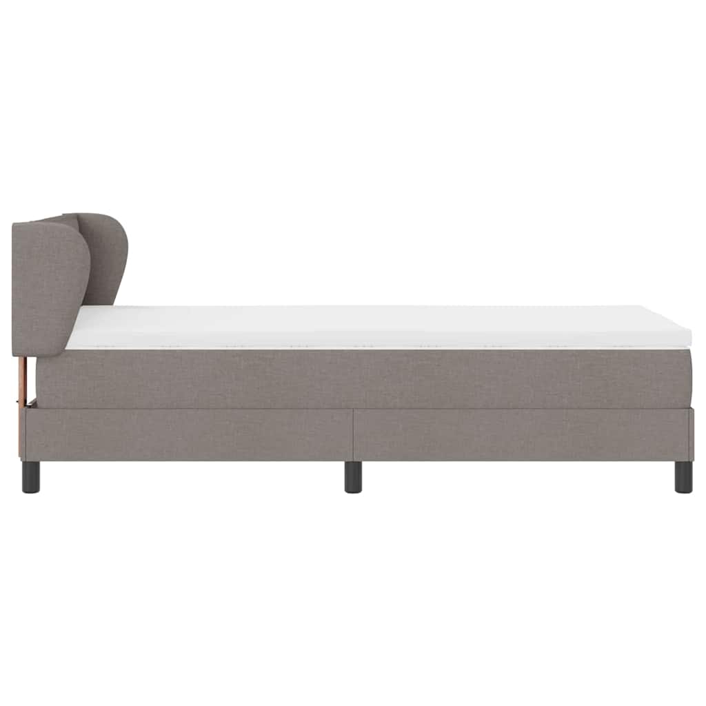 Boxspring ágy matraccal matracmal Tópszínű 100 x 200 cm szövet